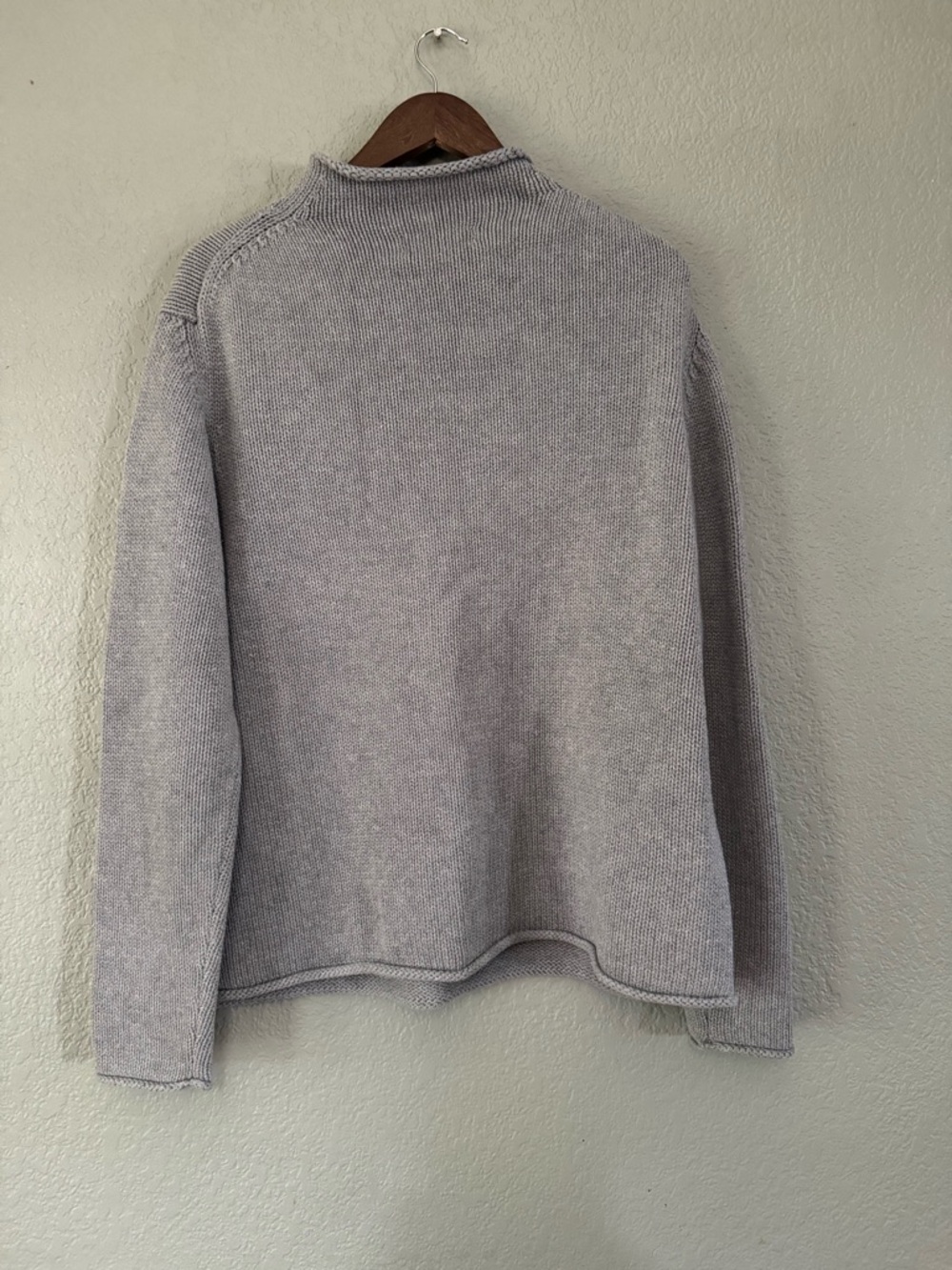 J. Crew Light Gray roll neck size large sweater